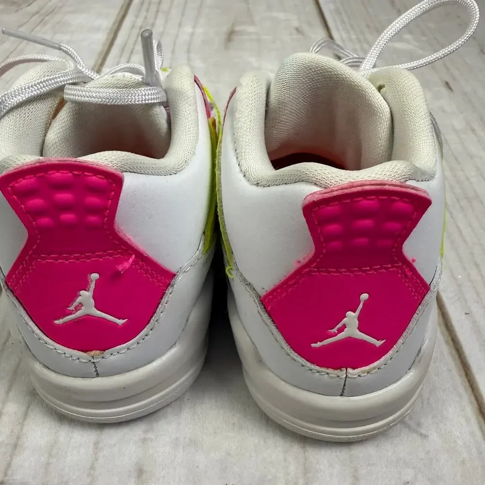 nike air jordan 4 retro‎ lemon venom toddler shoes 8C